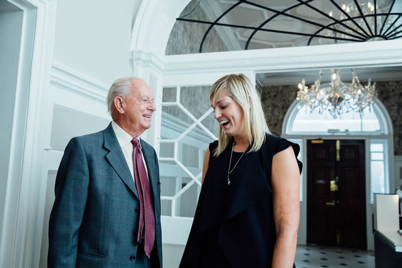 Staff in the hallway of 77 Harley Street Dental